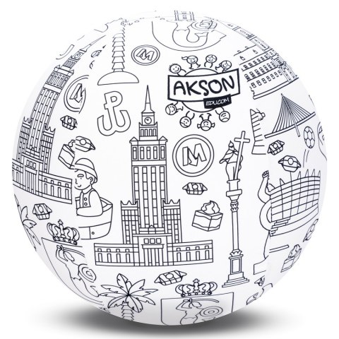 Piłka Balonowa do kolorowania seria miasta WARSZAWA 30 cm