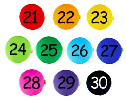 Poduszki KODURA 3 cm zestaw Liczby 21-30 zestaw 10 szt. AKSON