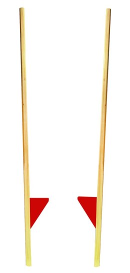 Szczudła drewniane cyrkowe duże CZERWONE 170 cm dla dzieci i dorosłych