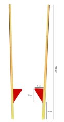Szczudła drewniane cyrkowe duże CZERWONE 170 cm dla dzieci i dorosłych
