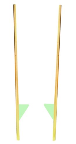 Szczudła drewniane cyrkowe duże pastelowe LIMONKOWE 170 cm dla dzieci i dorosłych