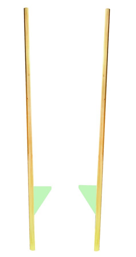 Szczudła drewniane cyrkowe duże pastelowe LIMONKOWE 170 cm dla dzieci i dorosłych