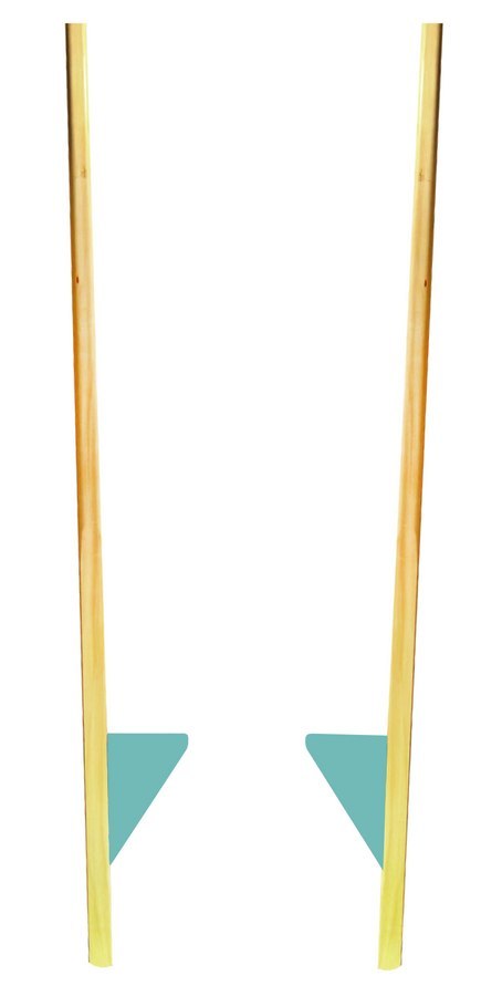 Szczudła drewniane cyrkowe małe pastelowe MIĘTOWE 140 cm dla dzieci