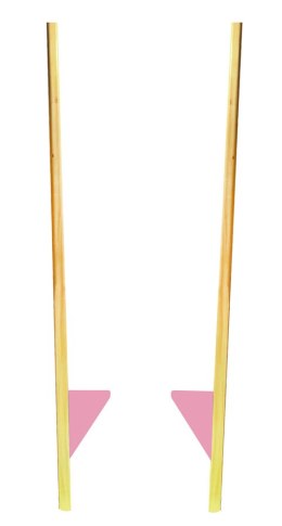 Szczudła drewniane cyrkowe małe pastelowe RÓŻOWE 140 cm dla dzieci