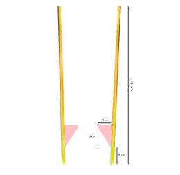 Szczudła drewniane cyrkowe małe pastelowe RÓŻOWE 140 cm dla dzieci