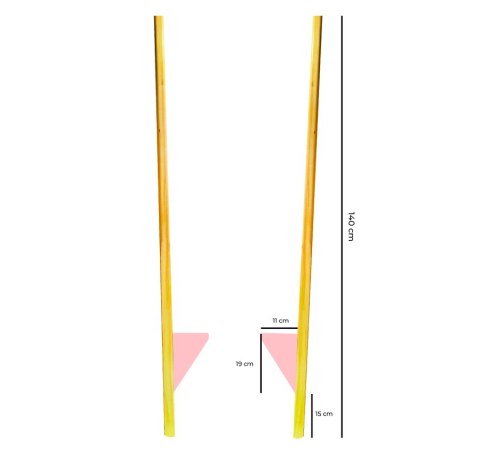 Szczudła drewniane cyrkowe małe pastelowe RÓŻOWE 140 cm dla dzieci