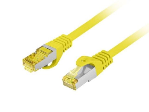 Patchcord Lanberg S/FTP kat.6A 15m LSZH CU fluke passed żółty
