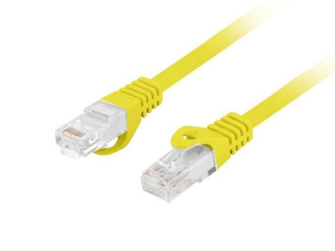 Patchcord Lanberg UTP kat.6 10m LSZH CU fluke passed żółty
