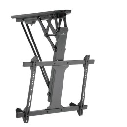 Uchwyt do TV elektryczny sufitowy Maclean, obsługa TUYA, max VESA 600x400, do pochyłych ścian, pilot, 32