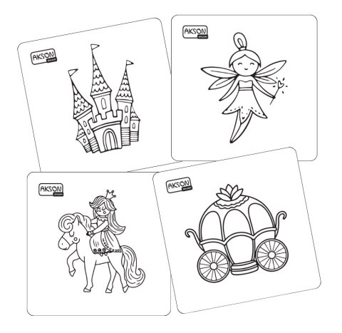 Karty do zabaw WRÓŻKI zestaw 20 szt. do kolorowania