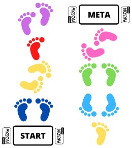 Mata Animacyjna Skaczące Stópki 45x200 cm