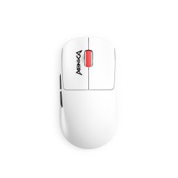 Mysz bezprzewodowa Monka PRIME optyczna 26000dpi 2.4 GHz + Bluetooth biała AKUMULATOR 6 przycisków gaming PixArt PAW3395 Kailh