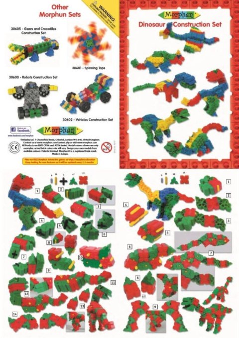 Morphun Dinozaury 100 el. - Klocki konstrukcyjne