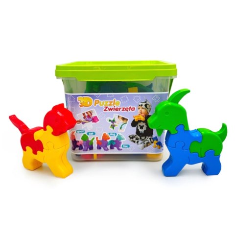 3D Puzzle zwierzęta - 64 el.