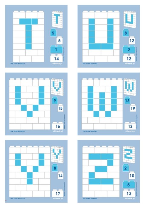 Klocki edukacyjne Little Architect - Litery i Cyfry 630 el.