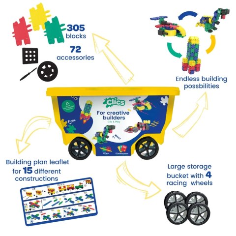 Clics Roller 15w1 377 el. - Klocki konstrukcyjne