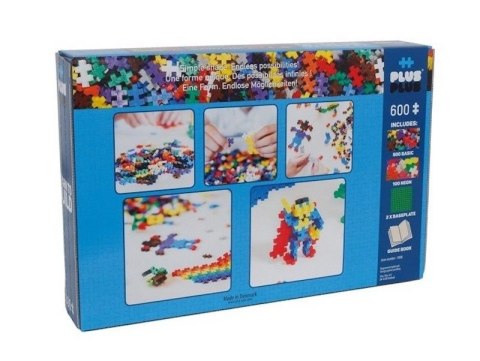 Klocki PlusPlus Mini Mix 600 el.(Basic/Neon) + 2 płytki