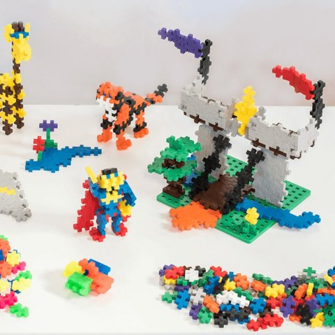 Klocki PlusPlus Mini Mix 600 el.(Basic/Neon) + 2 płytki