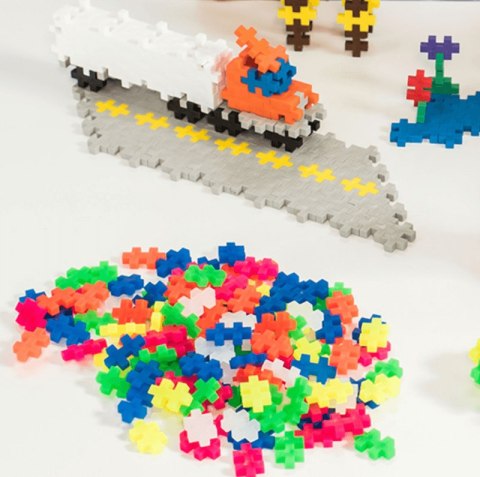 Klocki PlusPlus Mini Mix 600 el.(Basic/Neon) + 2 płytki