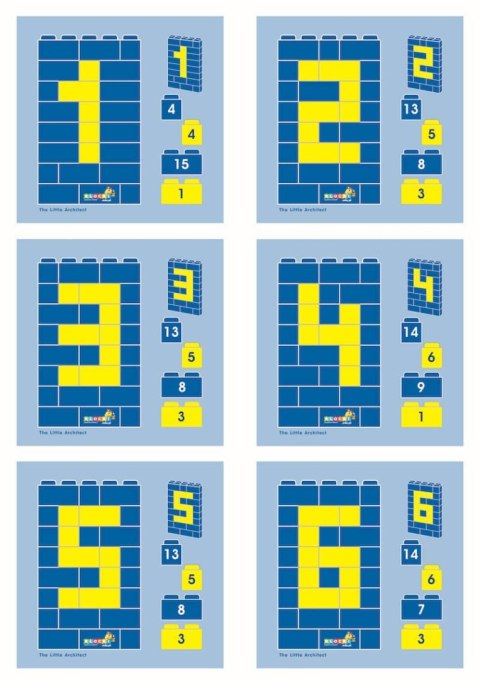 Instrukcje 1:1 Little Architekt Litery i Cyfry 17 szt.