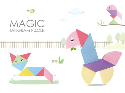 Klocki Magnetyczny Tangram - Magic Big Tangram 100el.