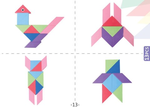 Klocki Magnetyczny Tangram - Magic Big Tangram 100el.