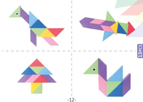 Klocki Magnetyczny Tangram - Magic Big Tangram 100el.