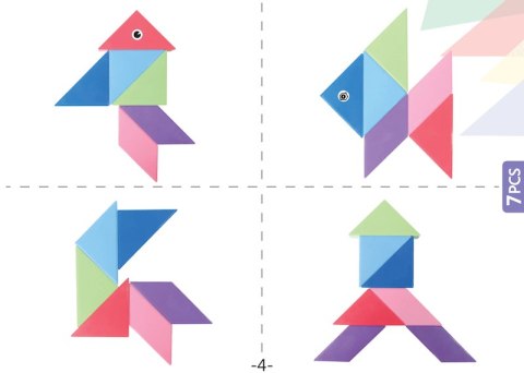 Klocki Magnetyczny Tangram - Magic Big Tangram 60 el.