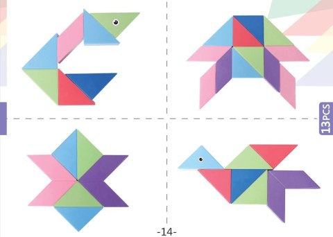 Klocki Magnetyczny Tangram - Magic Big Tangram 60 el.