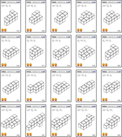 Magnetyczne kostki - Magic Magnetic Cubes 56 el.