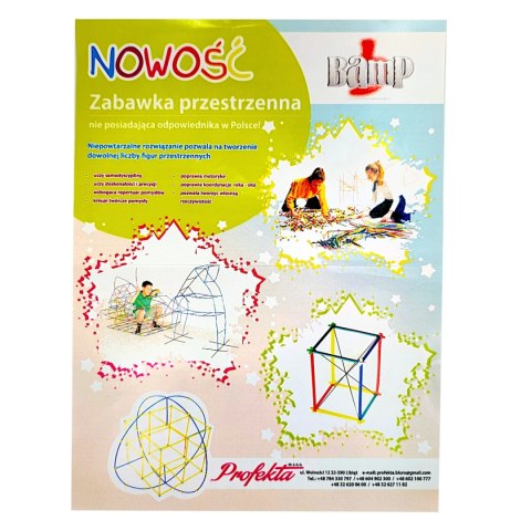Słomki BAMP 1000 el. - przestrzenne klocki konstrukcyjne