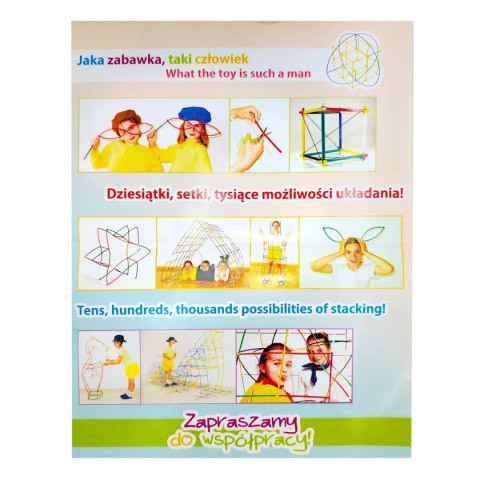 Słomki BAMP 200 el. - przestrzenne klocki konstrukcyjne