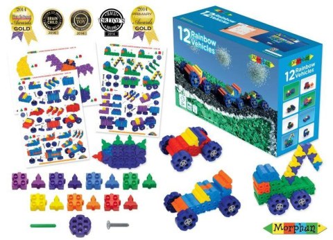 Klocki Morphun 12 Pojazdów Box - 140 el.