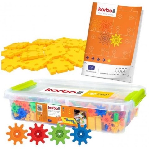 Zestaw Klocki Korbo EDU Code 420 el. + Książka z kartami pracy 83 x A4