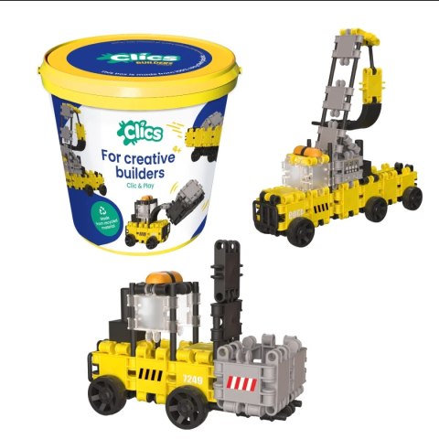 Clics Wiaderko 5w1 144 el. - Klocki konstrukcyjne - Maszyny budowlane