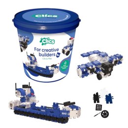 Clics Wiaderko 8w1 155 el. - Klocki konstrukcyjne - Policja