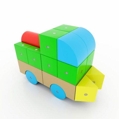 Drewniane klocki magnetyczne WABI 40 el. [152 ruchome magnesy]