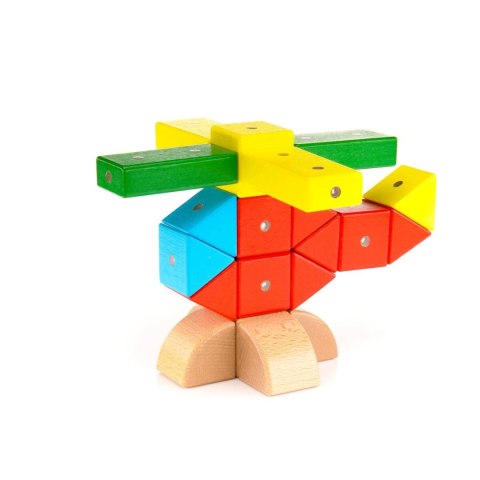 Klocki Magnetyczne WABI Zestaw Edukacyjny 120 el. + tacka magnetyczna WABI Pad