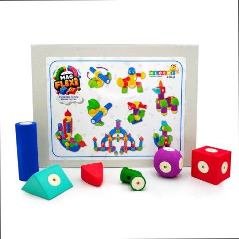 Magnetyczne piankowe klocki - MagFlexi - 100 el.