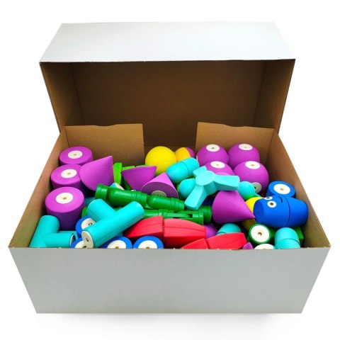 Magnetyczne piankowe klocki - MagFlexi - 100 el.