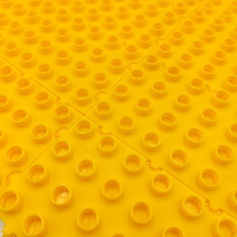 Baza płytka konstrukcyjna do klocków Morphun - żółta - 12 el.