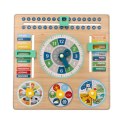 Drewniany kalendarz edukacyjny - tablica dla dzieci