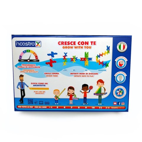 Incastro Colors 3w1 - 250 el. - Zestaw klocków konstrukcyjnych