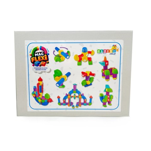Magnetyczne piankowe klocki - MagFlexi - 75 el.