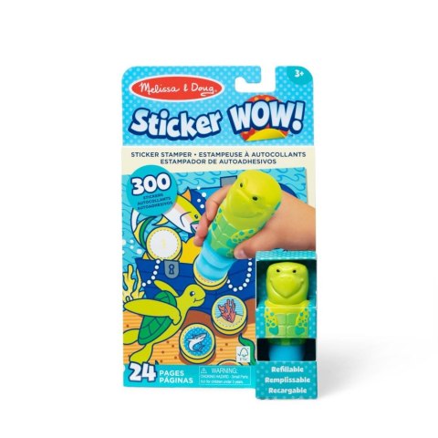Sticker Wow - Książeczka i stempelek z naklejkami - Żółw morski