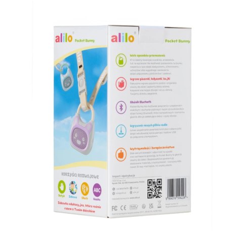 Głośnik Bluetooth Alilo Pocket Bunny K1 BLUE - niebieski