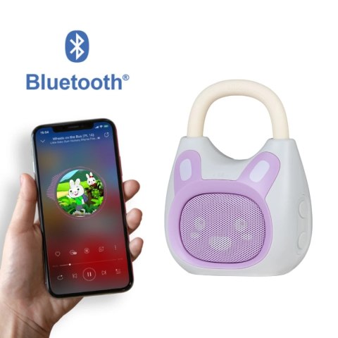 Głośnik Bluetooth Alilo Pocket Bunny K1 PURPLE - fioletowy