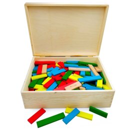 Klocki drewniane deseczki WABI Planks Edu Box [8+12 cm] - 200 szt.