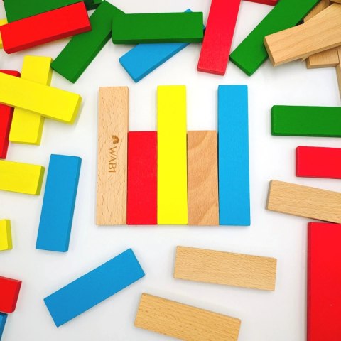 Klocki drewniane deseczki WABI Planks Edu Box [8+12 cm] - 200 szt.