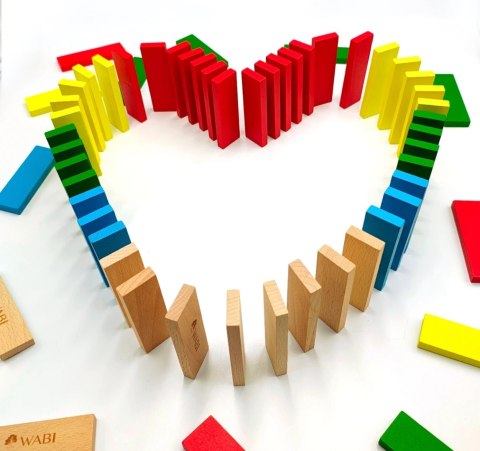 Klocki drewniane deseczki WABI Planks Edu Box [8+12 cm] - 200 szt.